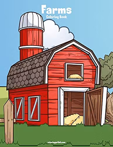 Farms Coloring Book 1: Volume 1 Multicolour Childrens Paper Coloring Book by Createspace