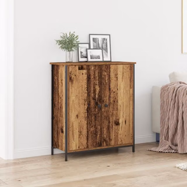 Berkfield Home Rustic Old Wood Sideboard in Brown, W/D/H: 70 x 30 x 80 cm – 1