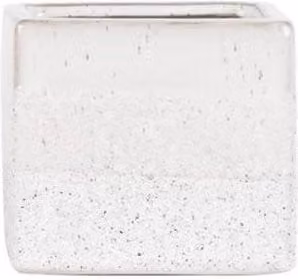 KDMD Hortus White Bordeaux Ceramic Tabletop Cube, 2 Pack, H 9.5 cm x W 10.5 cm