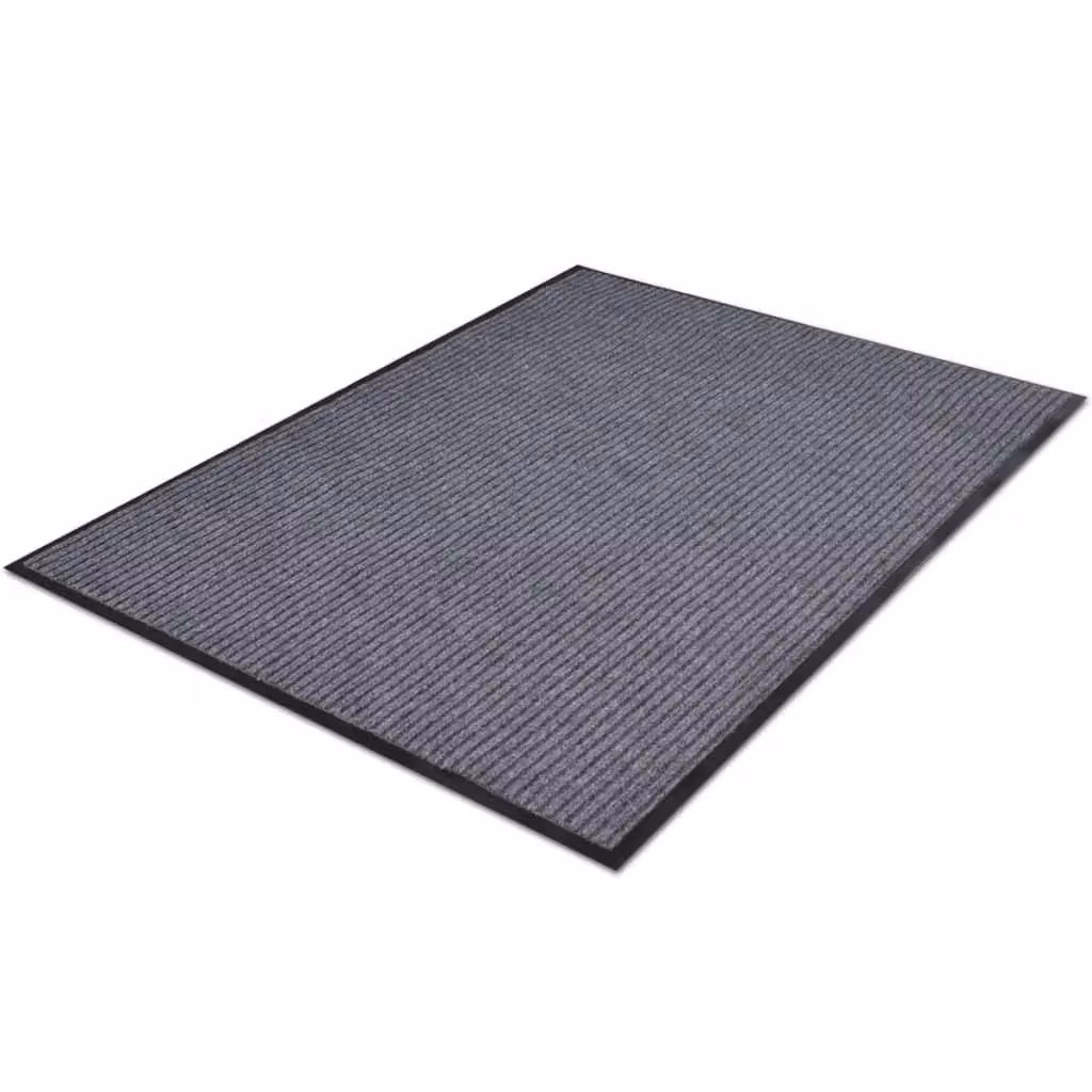 Berkfield Home Non-Slip PVC Striped Door Mats, Grey, 4 Pack, W: 90 cm, D: 60 cm – 2