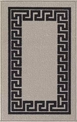 Desire Rugs Havana Greek Key Non-Slip Kitchen Floor Mat, Grey, W: 57 cm, D: 90 cm, H: 0.5 cm – 4