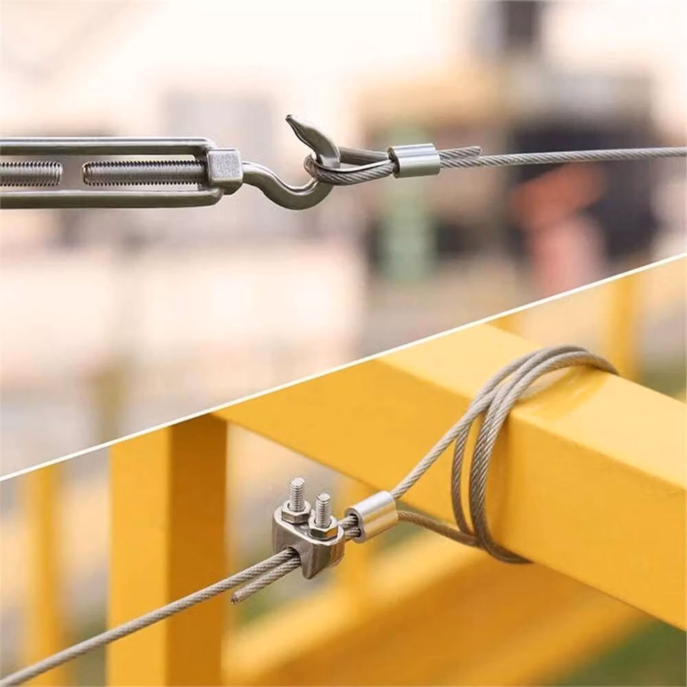 Nordara Garden Wire Rope Kit with Turnbuckle Tensioner for Climbing Plant Support in Metallic Silver – 4