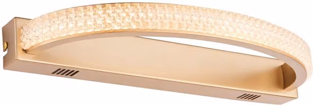 Endon Lorenzo Contemporary Designer Crystal LED Wall Light in Satin Gold with Warm White Light