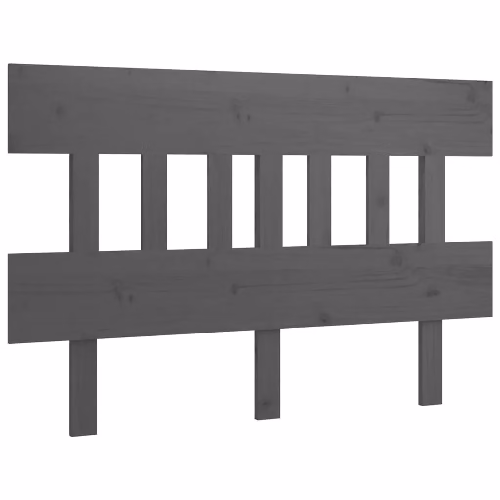 Berkfield Home Grey Rustic Solid Pine Wood Bed Headboard W: 143.5 cm, D: 3 cm, H: 81 cm – 2