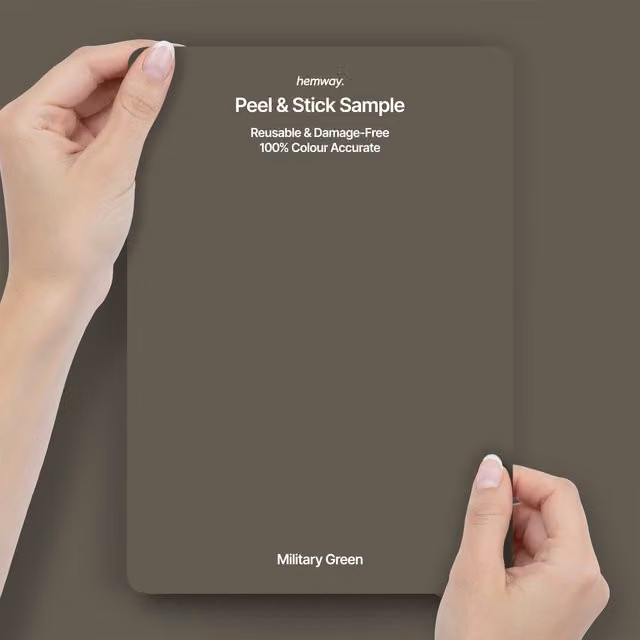 Hemway Interior Paint Sample Swatch in Military Green
