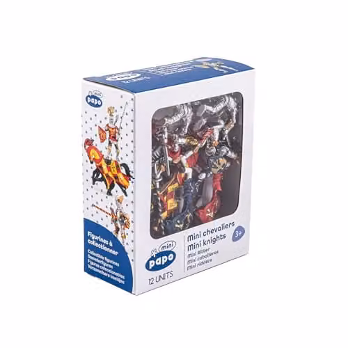 Papo Medieval Collection Mini Knights Tube of 12 Multicolour Figurines