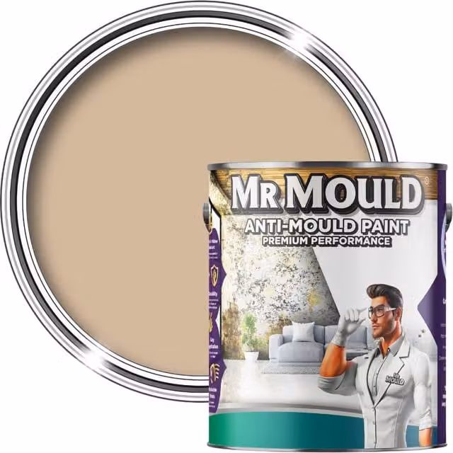 MR MOULD Anti-Mould Protection Paint for Interior Walls and Ceilings, Beige, 1L