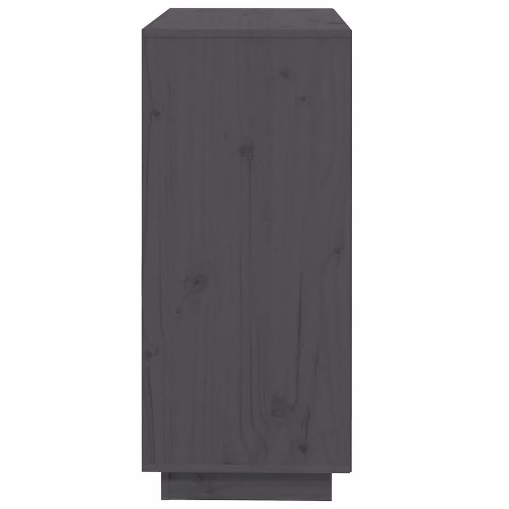 Berkfield Home Grey Solid Wood Pine Sideboard W/D/H: 74 x 35 x 80 cm – 4