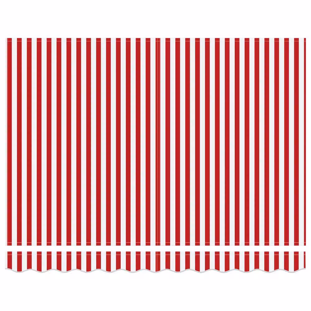 Berkfield Home Manual Retractable Wall-Mounted Awning with Red and White Stripes, W/D/H: 300 x 250 cm – 3