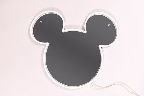 Yellowpop Disney Mickey Mouse Mirror LED Neon Sign in Silver and White – 1