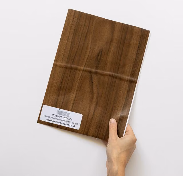 dc fix Walnut Brown Self Adhesive Vinyl Film for Kitchen Doors and Worktops, A4