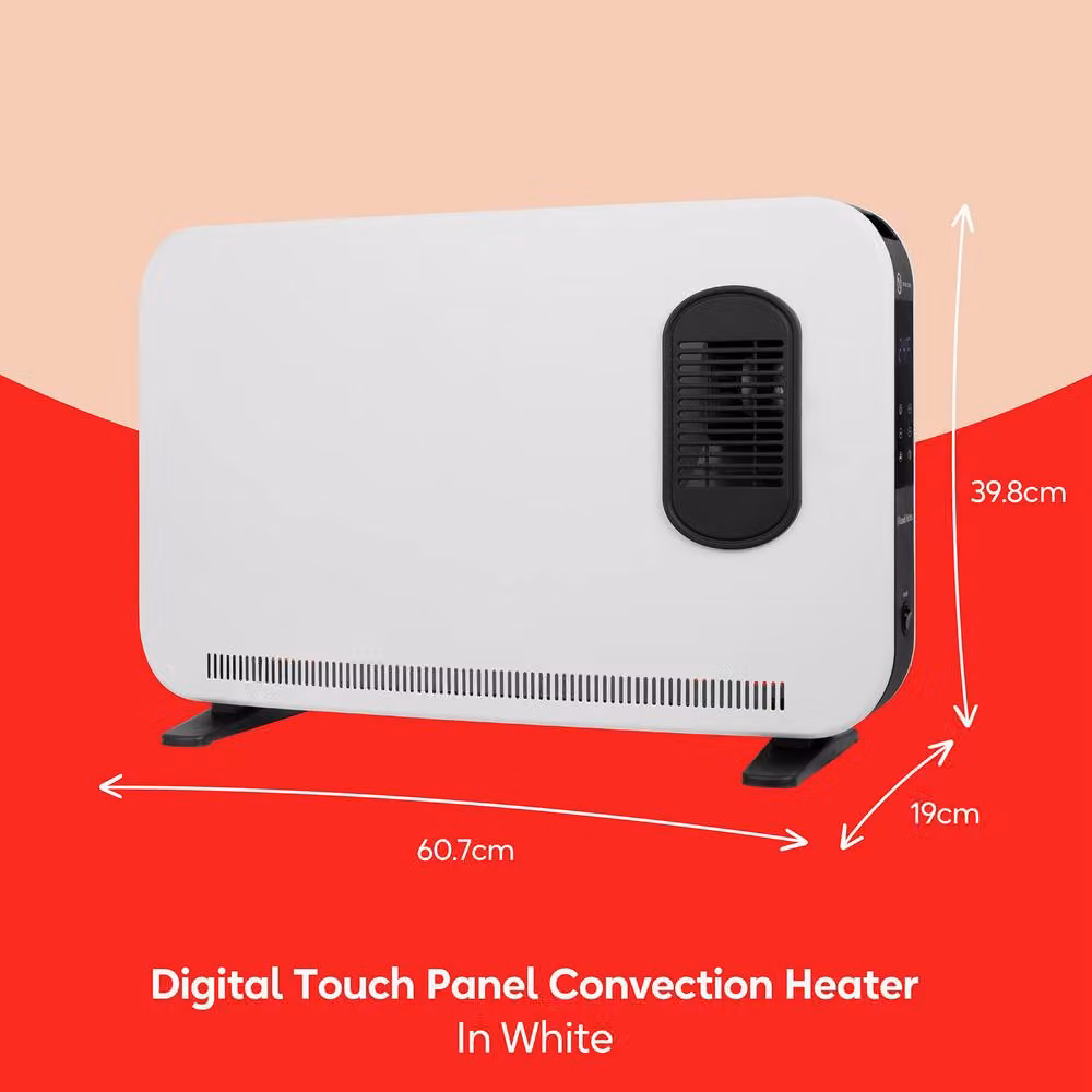 Russell Hobbs RHCVHTF2004 Digital Convector Heater, 2000W Electric with Turbo Fan and Timer, White – 2