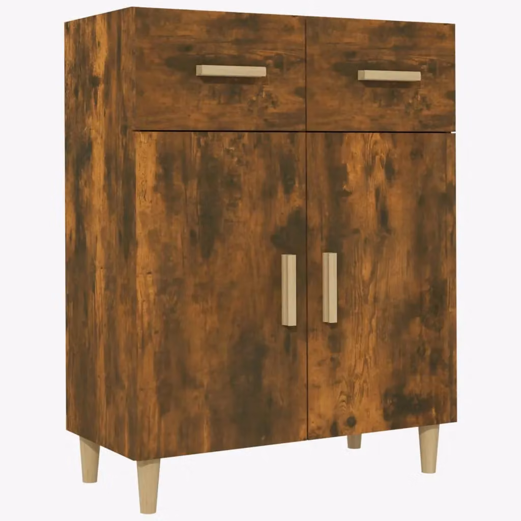 Berkfield Home Smoked Oak Sideboard in Brown, W/D/H: 69.5 x 34 x 90 cm – 2
