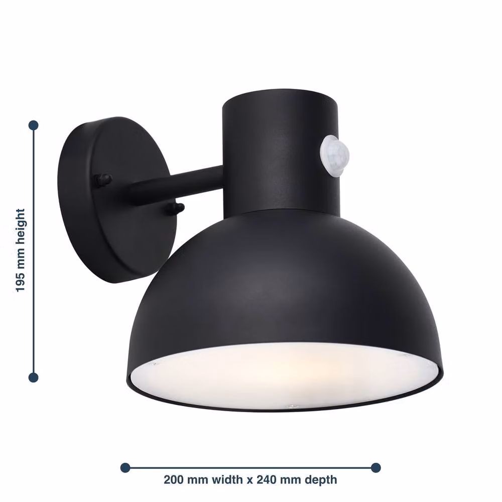First Choice Lighting Arkle Black Motion Sensor LED Outdoor Wall Light – 3