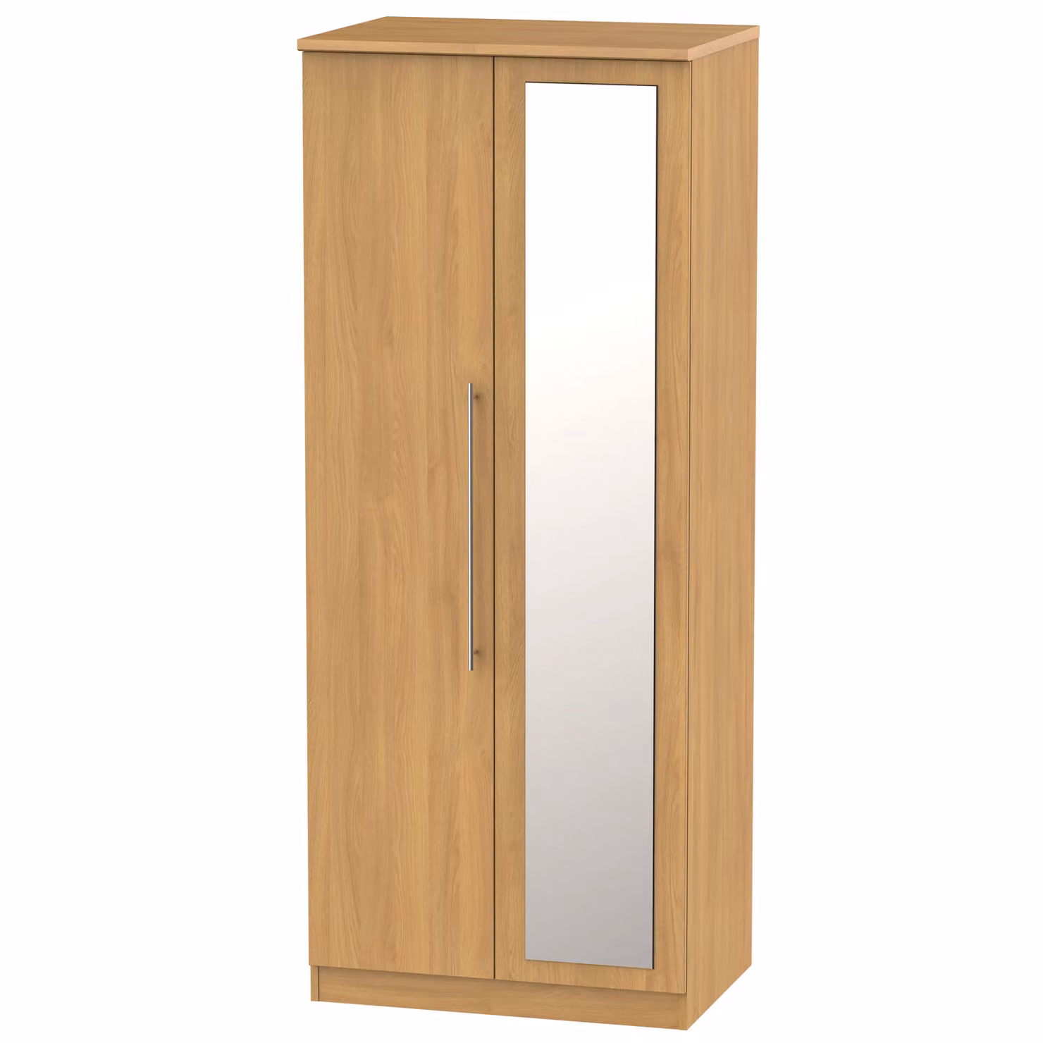 Ready Assembled 2 U Carlton 2 Door Mirrored Wardrobe in Natural – 2