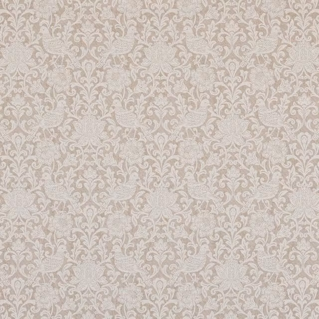 Terrys Auvergne Fabric Panel in Grey and Beige with Floral and Animal Designs