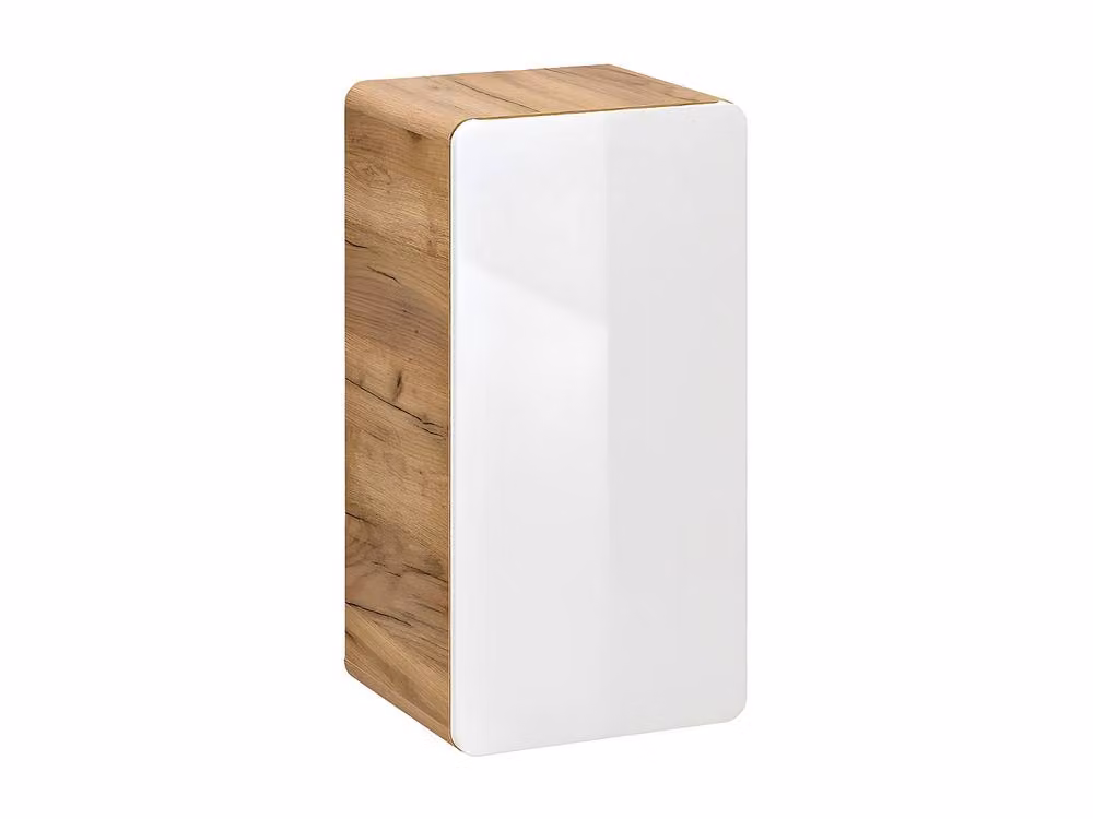 Vente-unique ARUBA Bathroom Column in Light Oak and White, W/D/H: 32 x 35 x 68 cm – 2