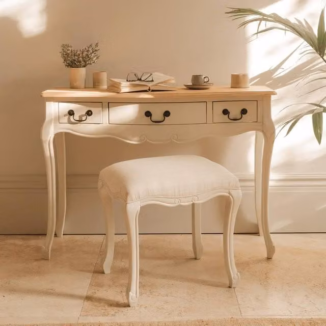 Statement Furniture Juliette Vintage Chic Dressing Table in Ivory – 1