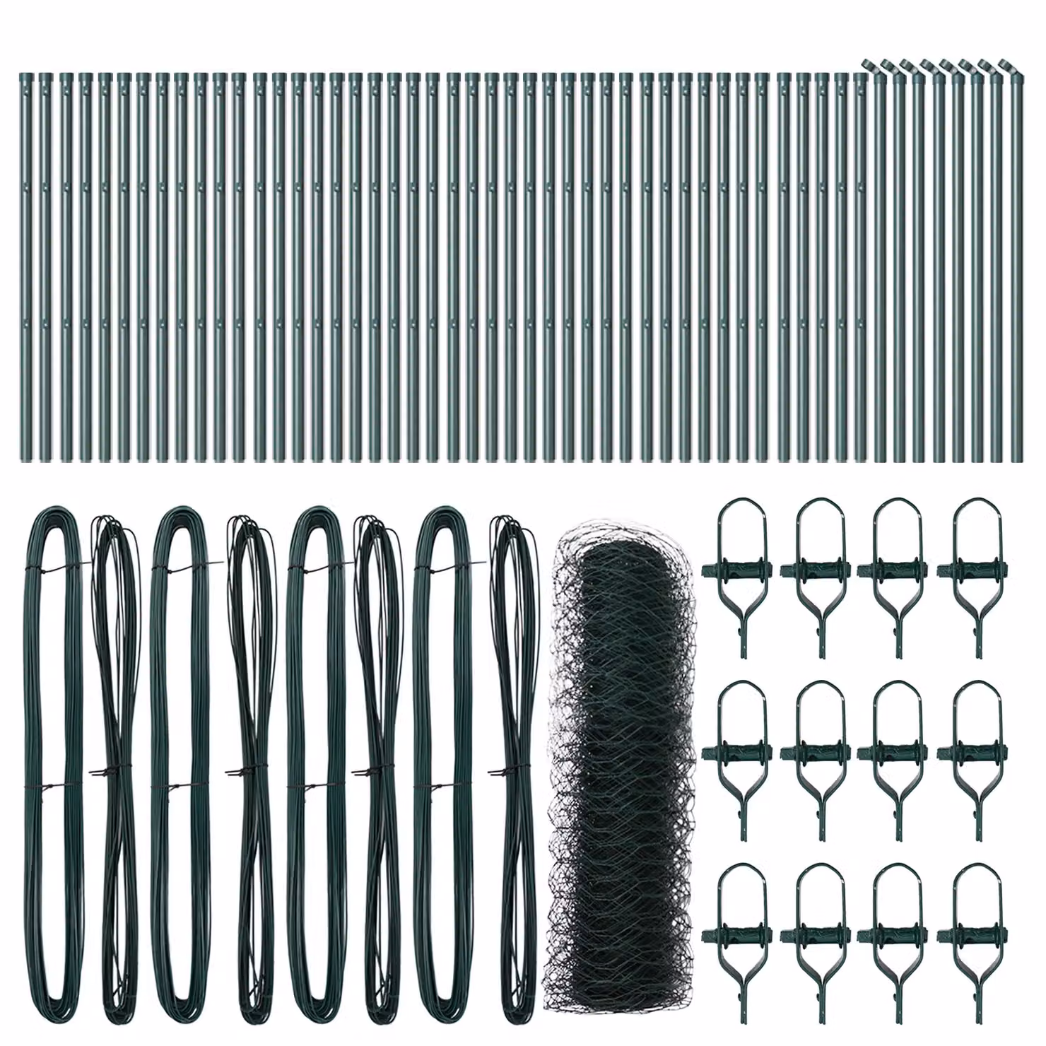 Berkfield Home Green Steel Hexagon Fence, W: 0.4 m, L: 100 m – 2