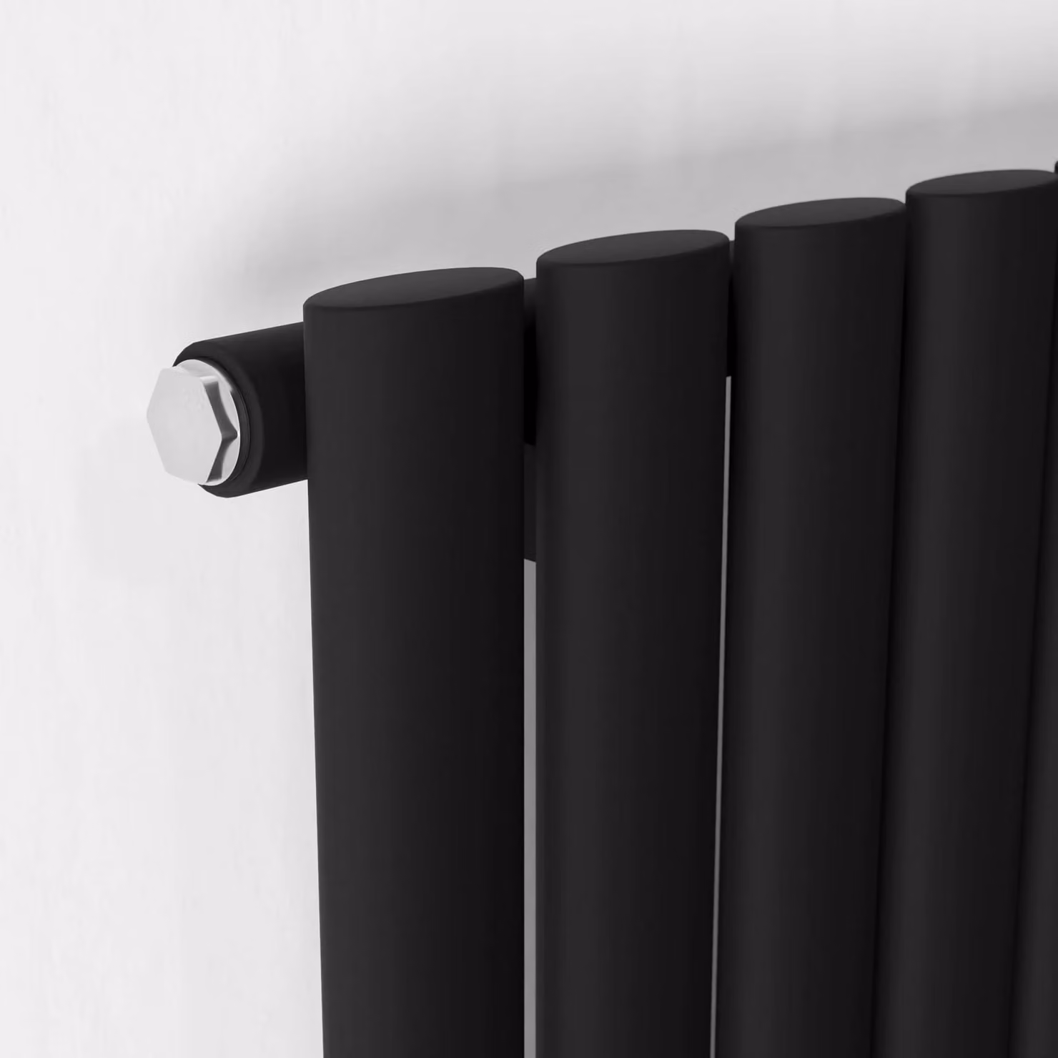 Agadon Neo Oval Tube Designer Radiator in Black, H: 180 cm, W: 52.6 cm – 2