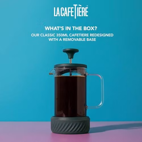 La Cafetiere Zero 3 Cup French Press Cafetiere, Green, 350ml – 2