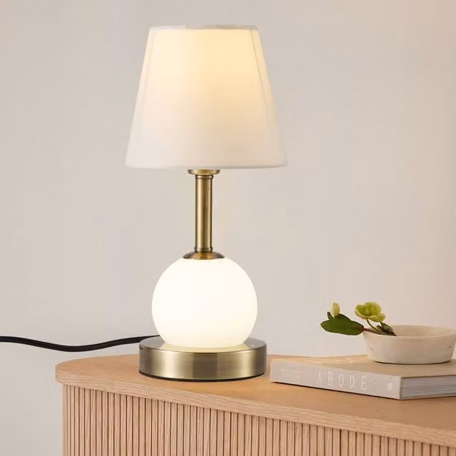 Garwarm White and Gold LED Table Lamp with Bulb Included, Height: 32 cm – 1
