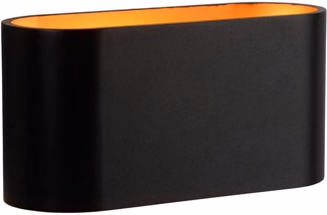 Lucide XERA Dimmable Modern LED Up Down Wall Light in Black and Gold/Brass – 1
