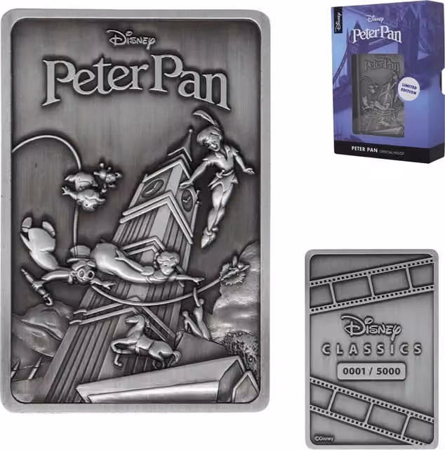 Disney Limited Edition Peter Pan Collectible Metal Ingot in Multicolour, Yellow and Silver