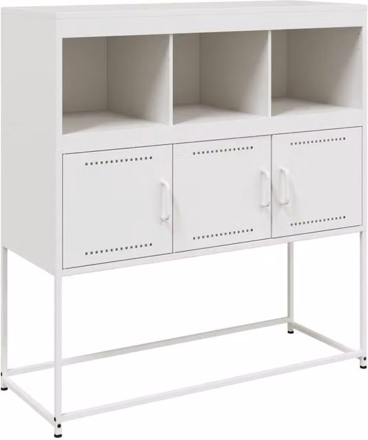 Berkfield Home Modern White Metal Sideboard W/D/H: 100.5 x 39 x 107 cm – 1