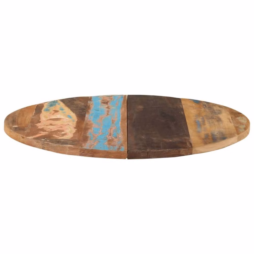 Berkfield Home Round Solid Reclaimed Wood Table Top, Multicolour, Diameter: 80 cm, Thickness: 2.5 cm – 2