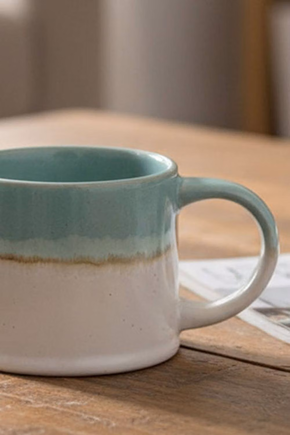 Scandi Home Set of 2 Green Ceramic Nova Mugs, 460ml – 3