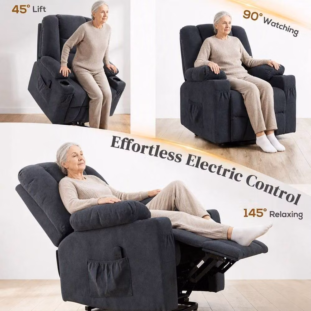 FORGEVIO Riser and Recliner Chair with Remote Control in Dark Grey – 4