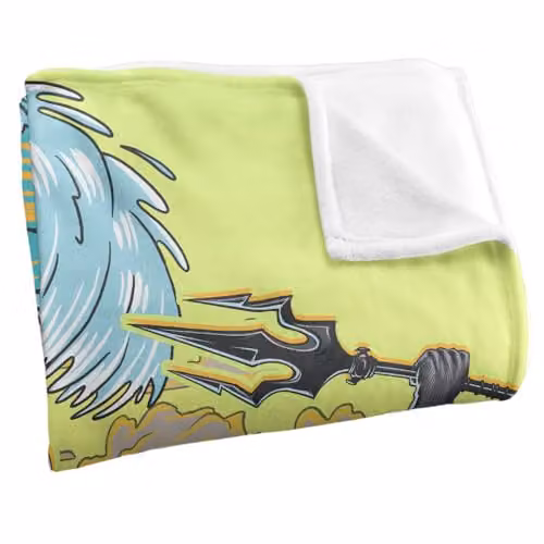 LOGOVISION Aquaman and The Lost Kingdom Throw Blanket, W/D/H: 152 x 127 cm, White and Multicolour – 2