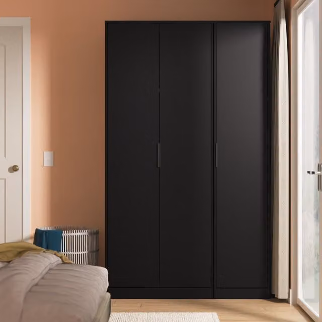 Ready Assembled 2 U Fuji 3 Door Wardrobe in Black – 1