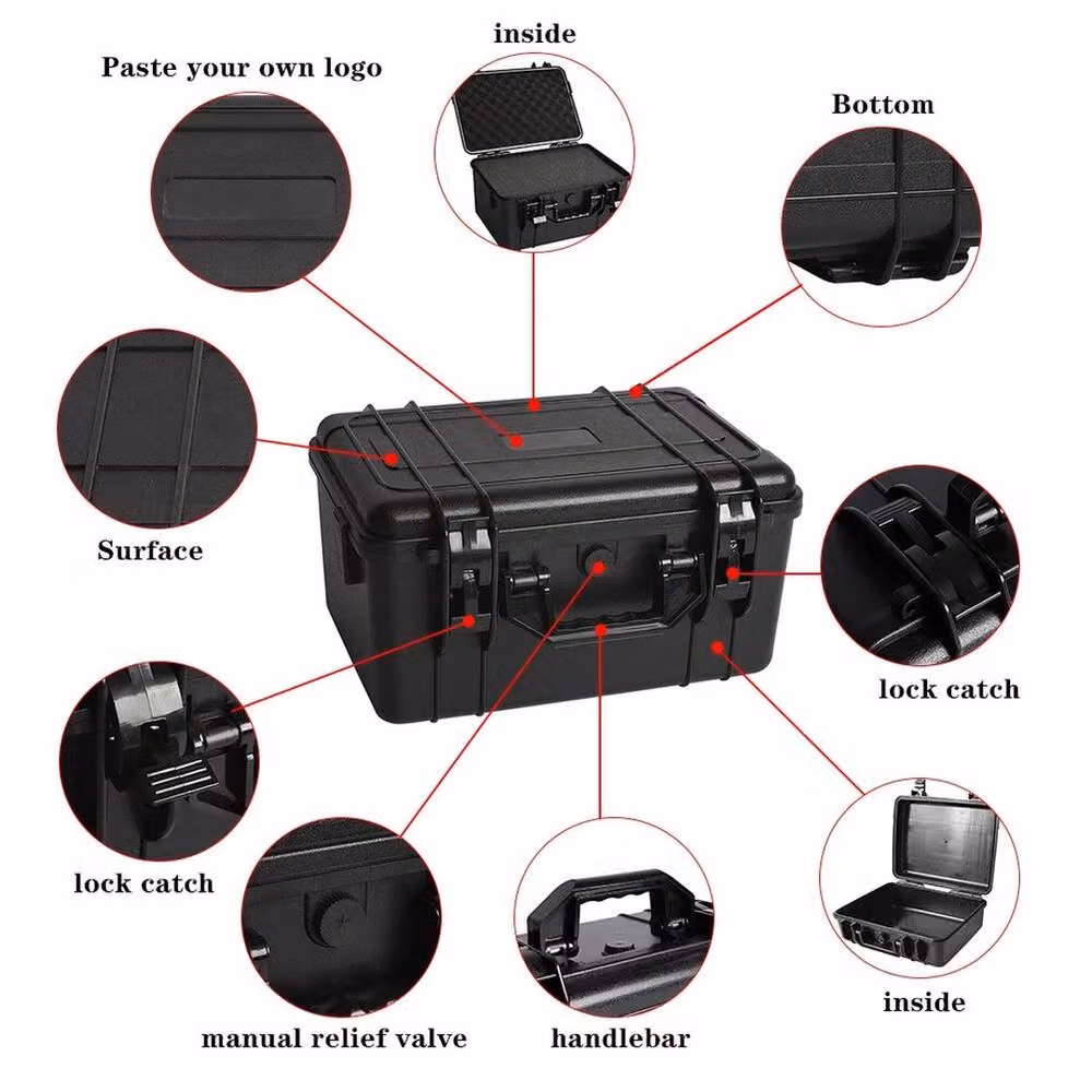 PAWNORA Waterproof Shockproof Hard Camera Carry Case in Black, W/D/H: 46 x 34 x 21 cm – 2