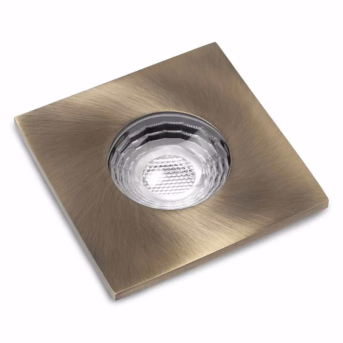 SE Home 4 Pack Antique Brass Square Fire Rated GU10 Recessed Downlights, IP65 Gold – 2