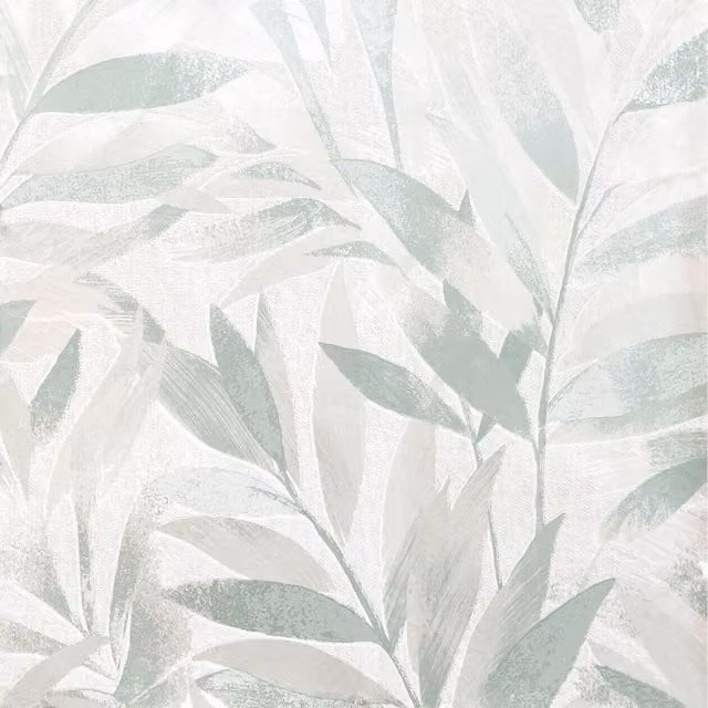 Rasch Fiji Leaves Motif Tropical Botanical Green Paper Wallpaper