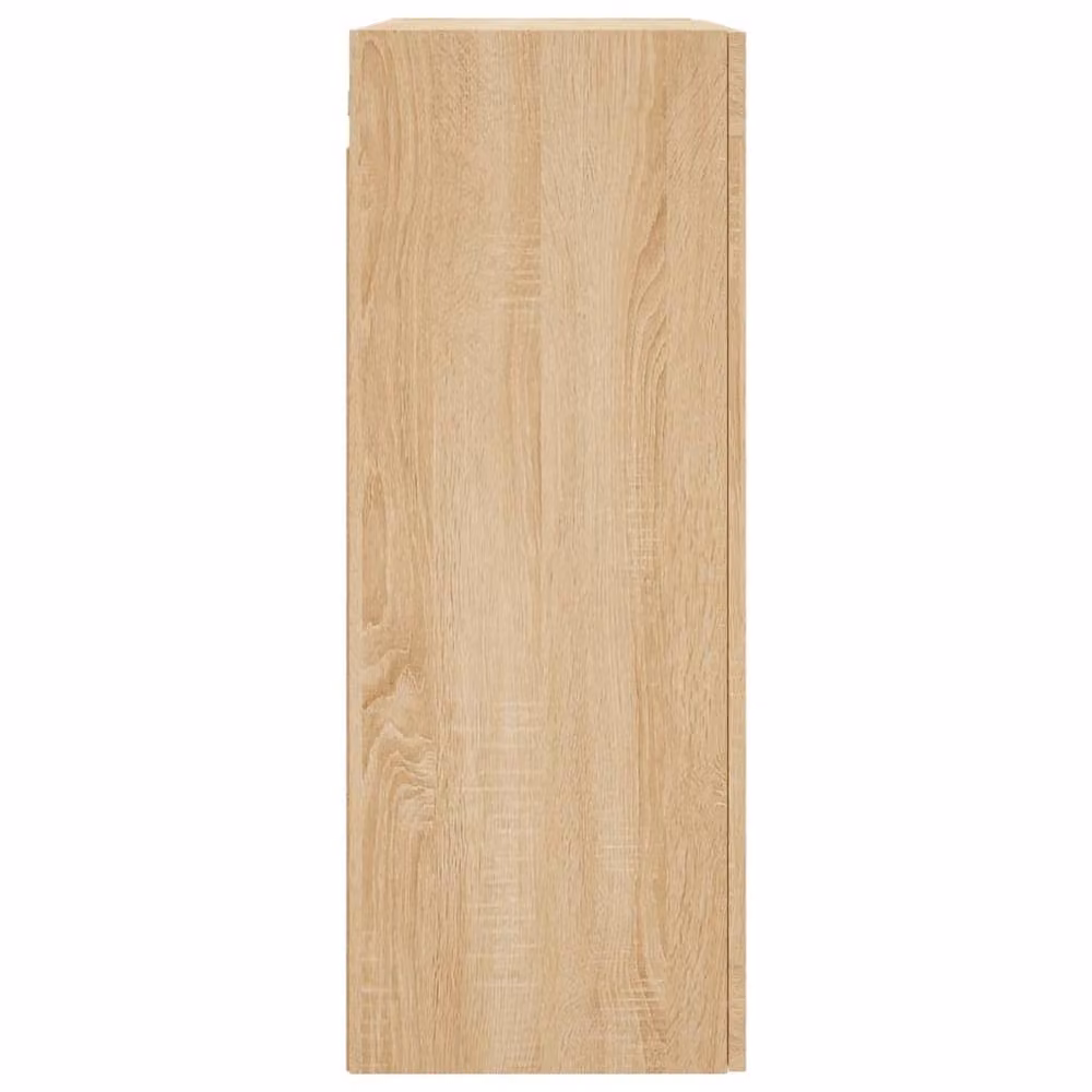 Berkfield Home Set of 2 Wall Mounted Cabinets in Sonoma Oak and Light Brown with Glass Doors – 2
