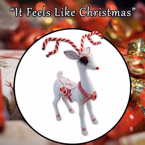 VFM e-Store Christmas Reindeer Decoration, White and Red, H 60 cm x W 16 cm – 6