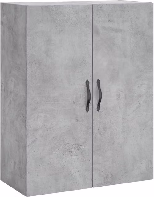 Berkfield Home Wall Mounted Cabinet in Concrete Grey, W/D/H: 69.5 x 34 x 90 cm – 1