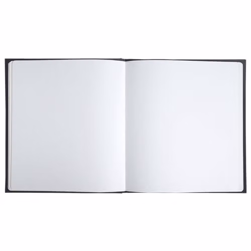 Exacompta Blue Guest Book with 140 Blank White Pages and Imitation Leather Effect Cover, W: 21 cm x H: 19 cm – 2