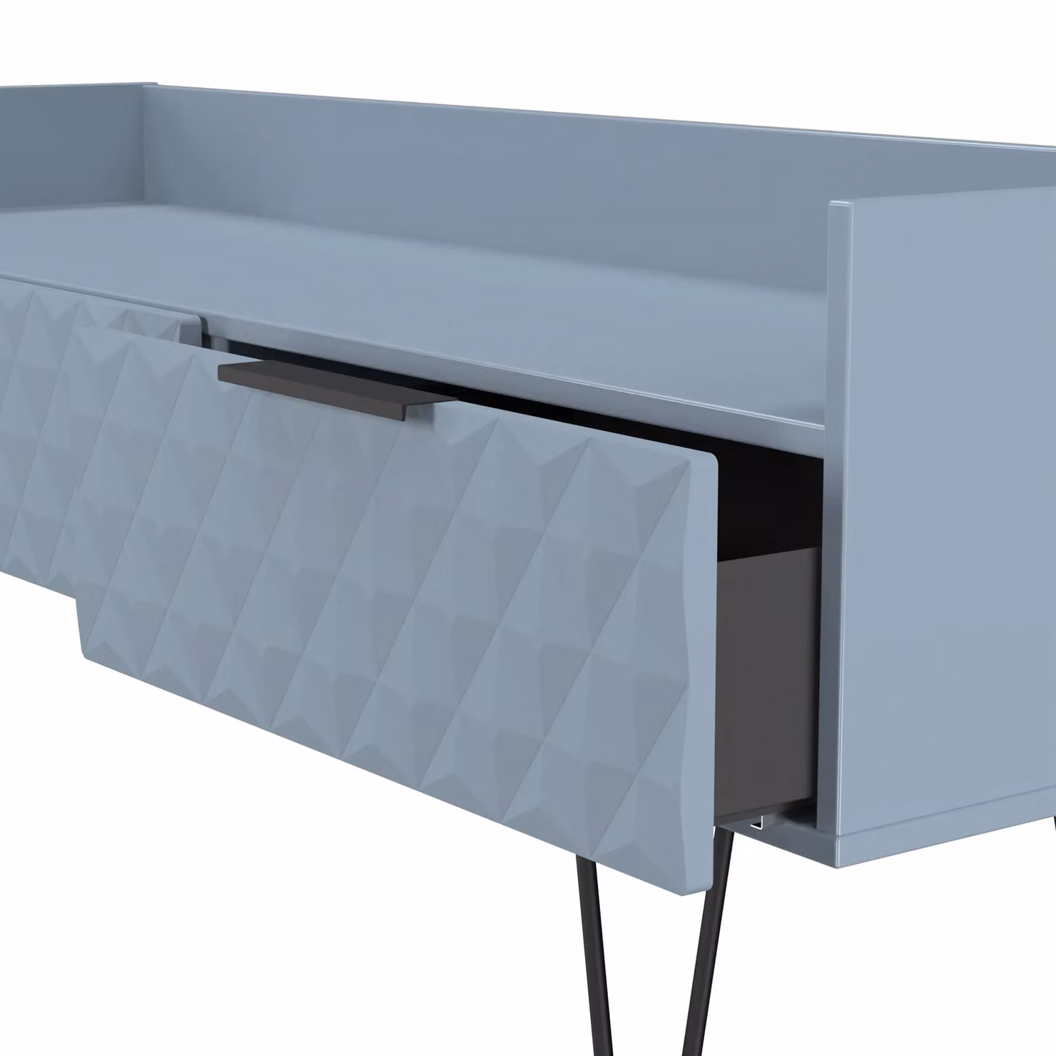 2 U Islay Ready Assembled 2 Drawer Coffee TV Unit in Light Blue – 3