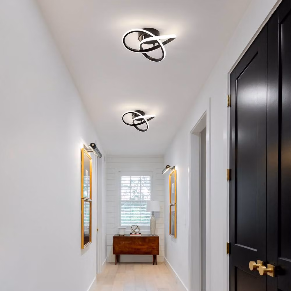 Pheashine Modern LED Ring Ceiling Light, 14W, Cool White, Black – 5