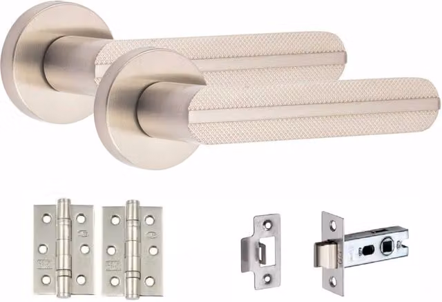 Golden Grace Nickel Plated Internal Door Handles in Silver