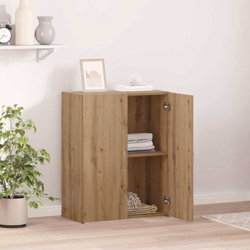 Berkfield Home Office Cabinet in Artisan Oak Brown, W/D/H: 60 x 32 x 77.5 cm – 2
