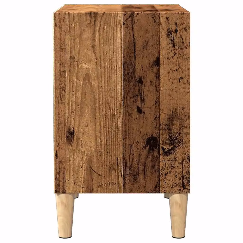 Berkfield Home Set of 2 Bedside Cabinets in Old Wood Brown, W/D/H: 40 x 30 x 50 cm – 4