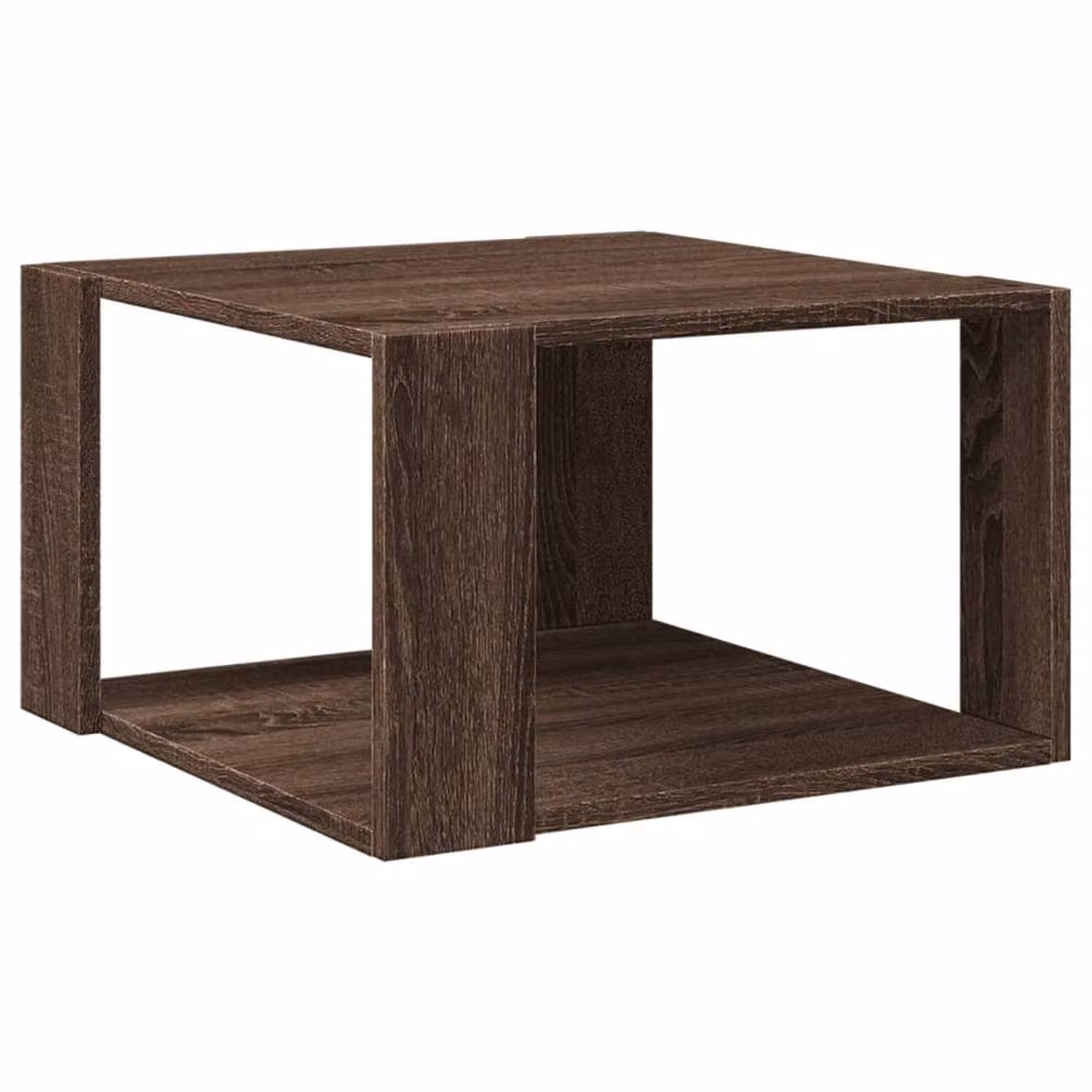 Berkfield Home Modern Square Coffee Table in Brown Oak, W/D/H: 51.5 x 51.5 x 30 cm – 5