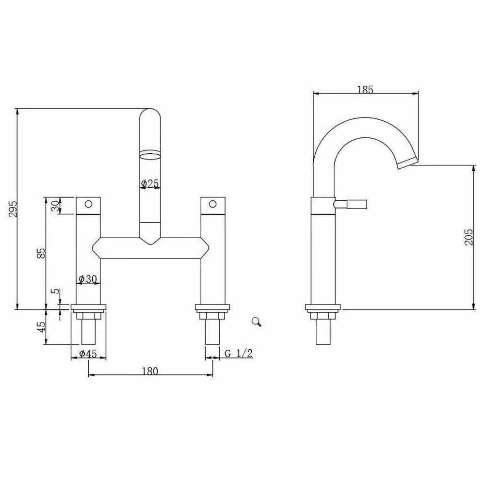 SPETLEK Chrome Dual Lever Kitchen Sink Mixer Tap in Silver – 2