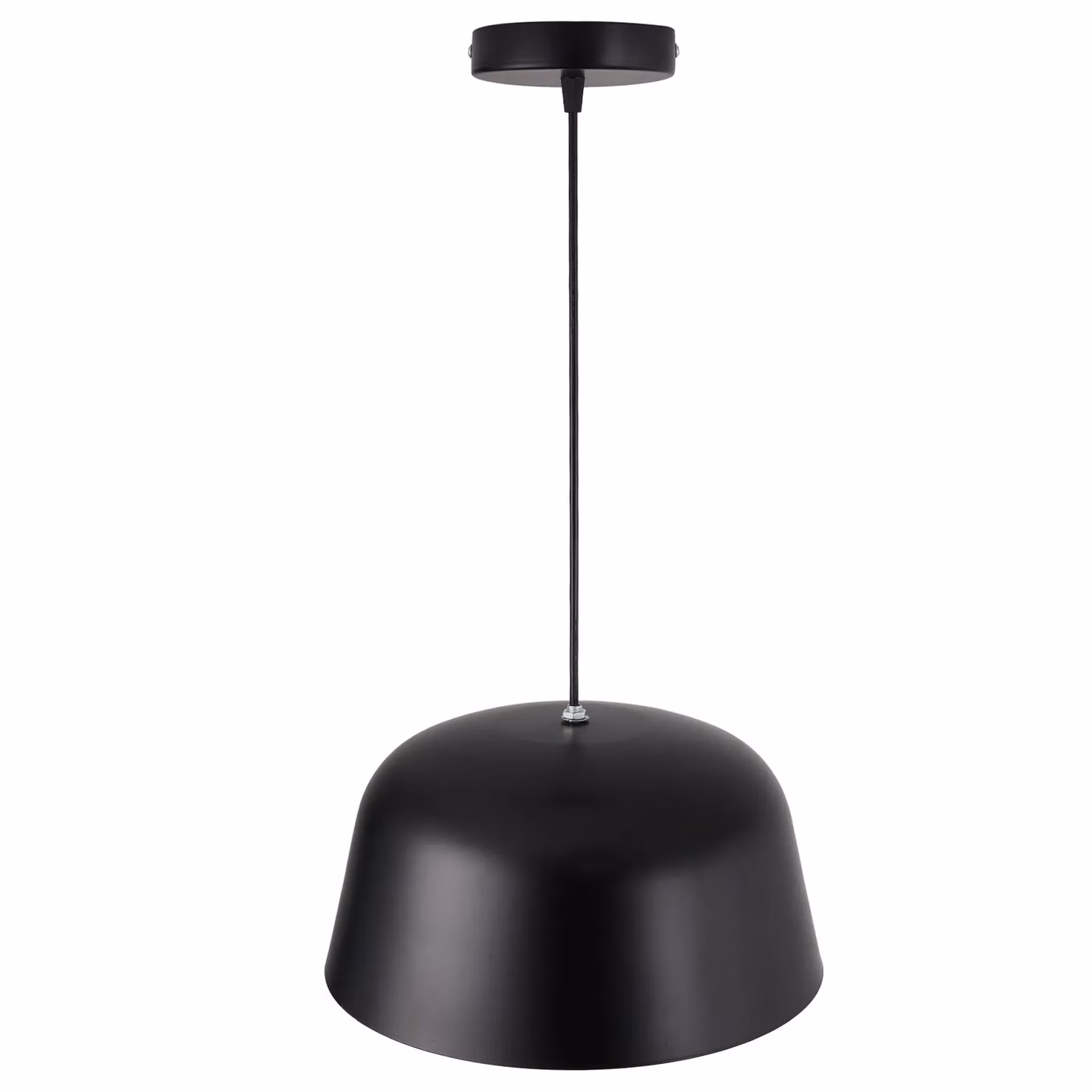 Living and Home Black Metal Dome Pendant Light with E27 Lampshade – 4