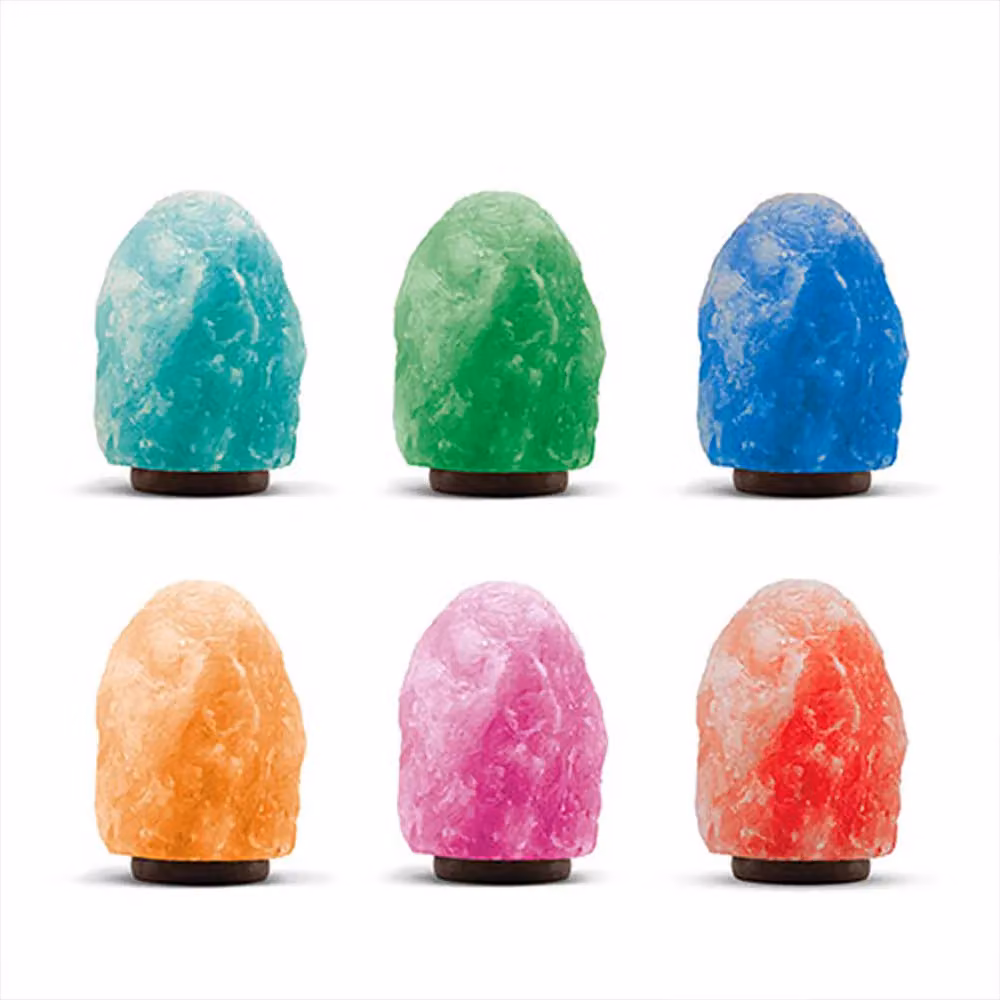 Menkind Well Being 16 Colour Enchanting Himalayan Salt Lamp with Remote Control, Multicolour Stone Tabletop Light – 2